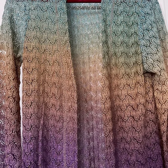 Patterned Lurex Sweater Duster - Picture 5 of 10